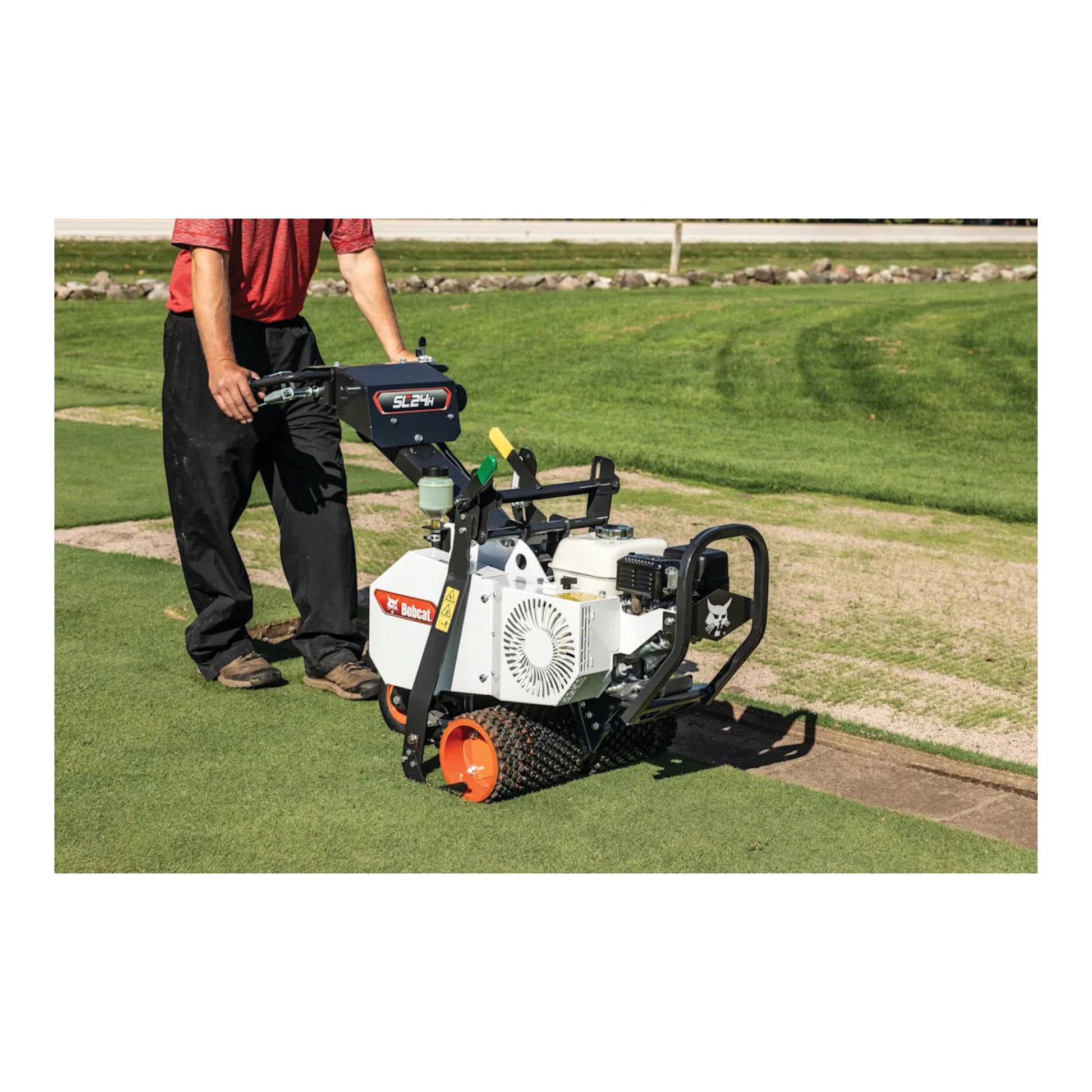 Bobcat SC24H 24-inch hydrostatic-drive sod cutter with heavy-duty cutting wheel and industrial-grade drive system