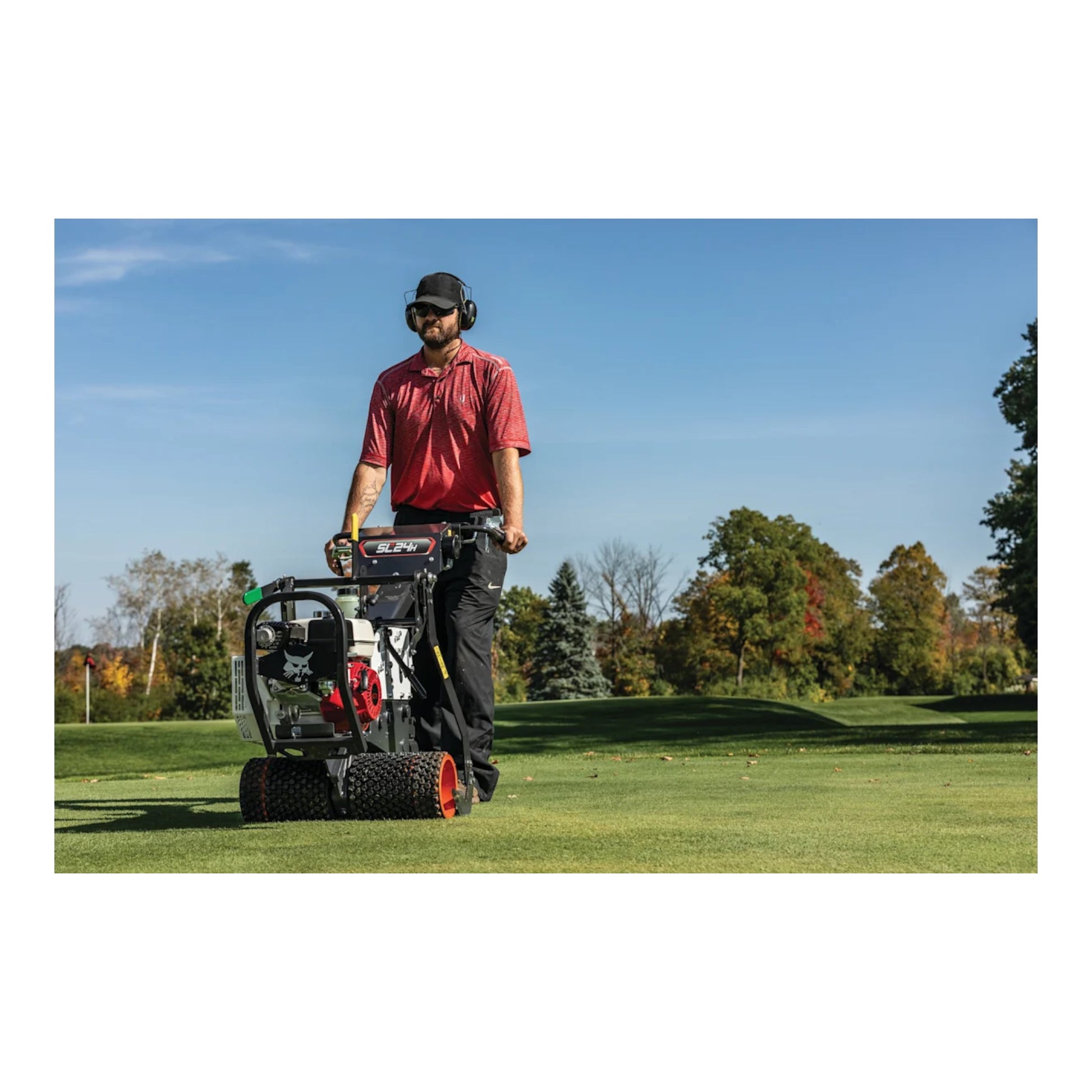 Bobcat SC24H 24-inch hydrostatic-drive sod cutter with heavy-duty cutting wheel and industrial-grade drive system