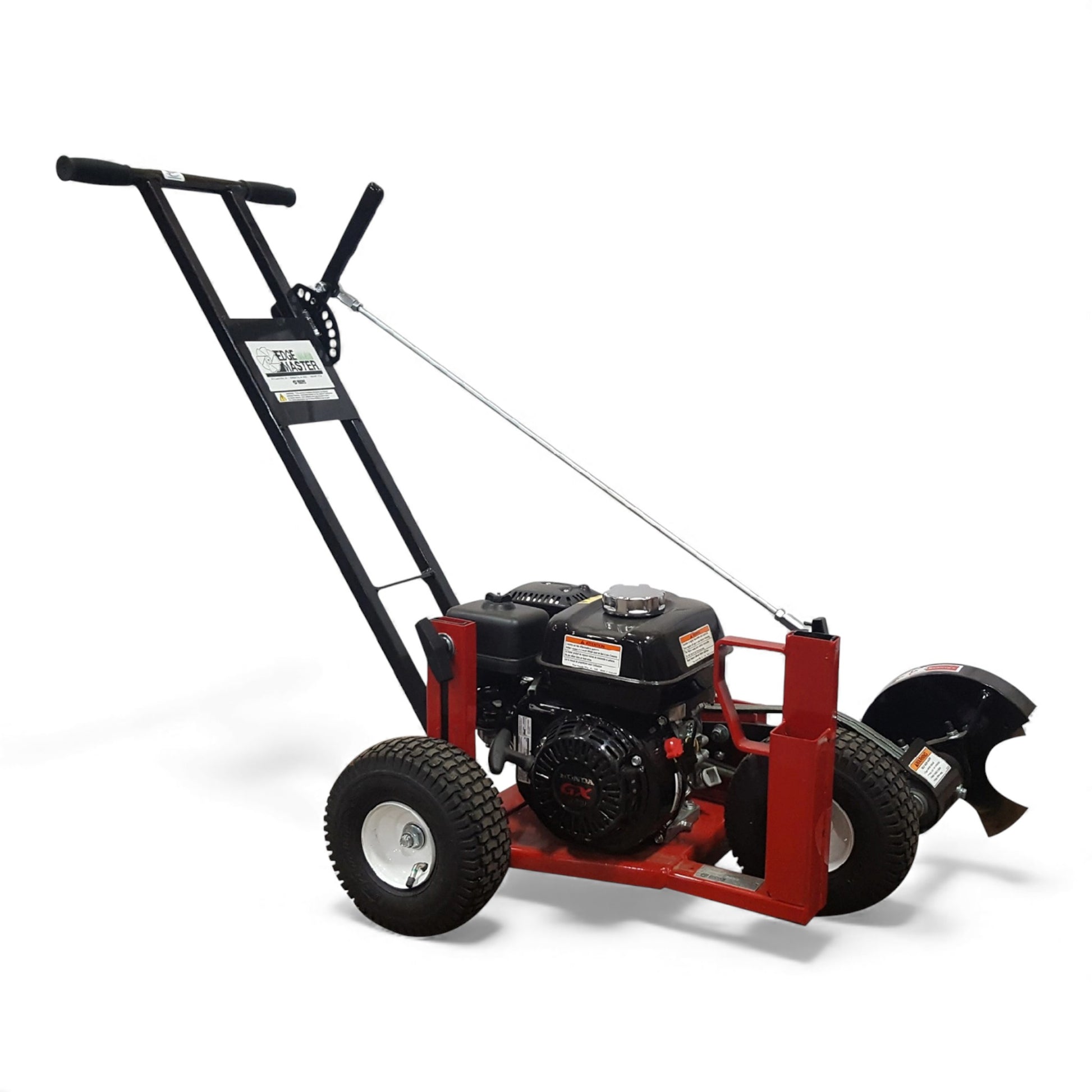 Brown Products E-105 Edgemaster landscape edger with heavy-duty blade, adjustable depth control, and commercial steel frame