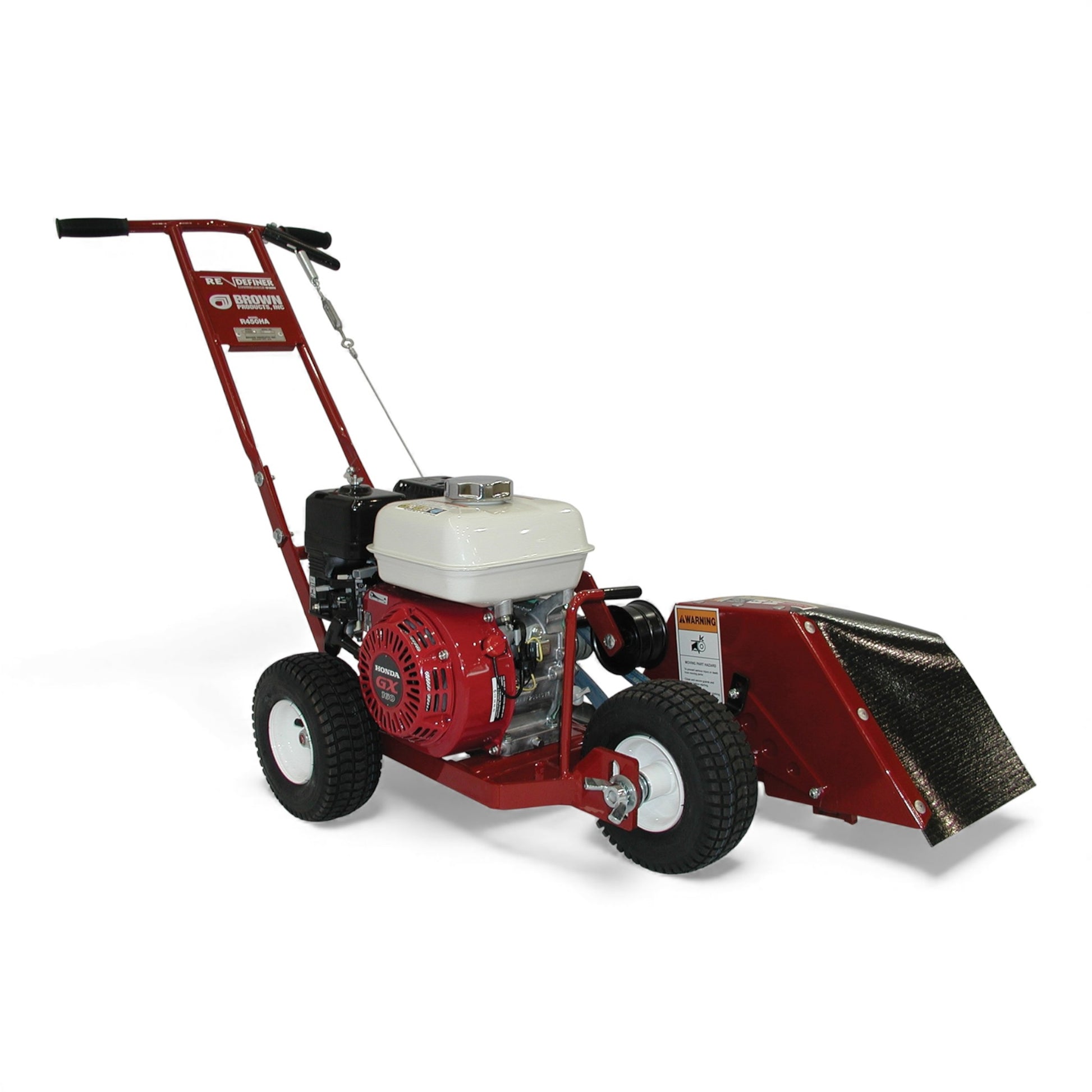 Brown Products R-450 walk-behind redefiner with precision cutting head and commercial-grade engine