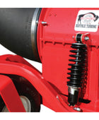 Buffalo Turbine Blitz Stand-On Debris Blower with elevated operator platform, high-velocity turbine, and 360-degree directional airflow nozzle
