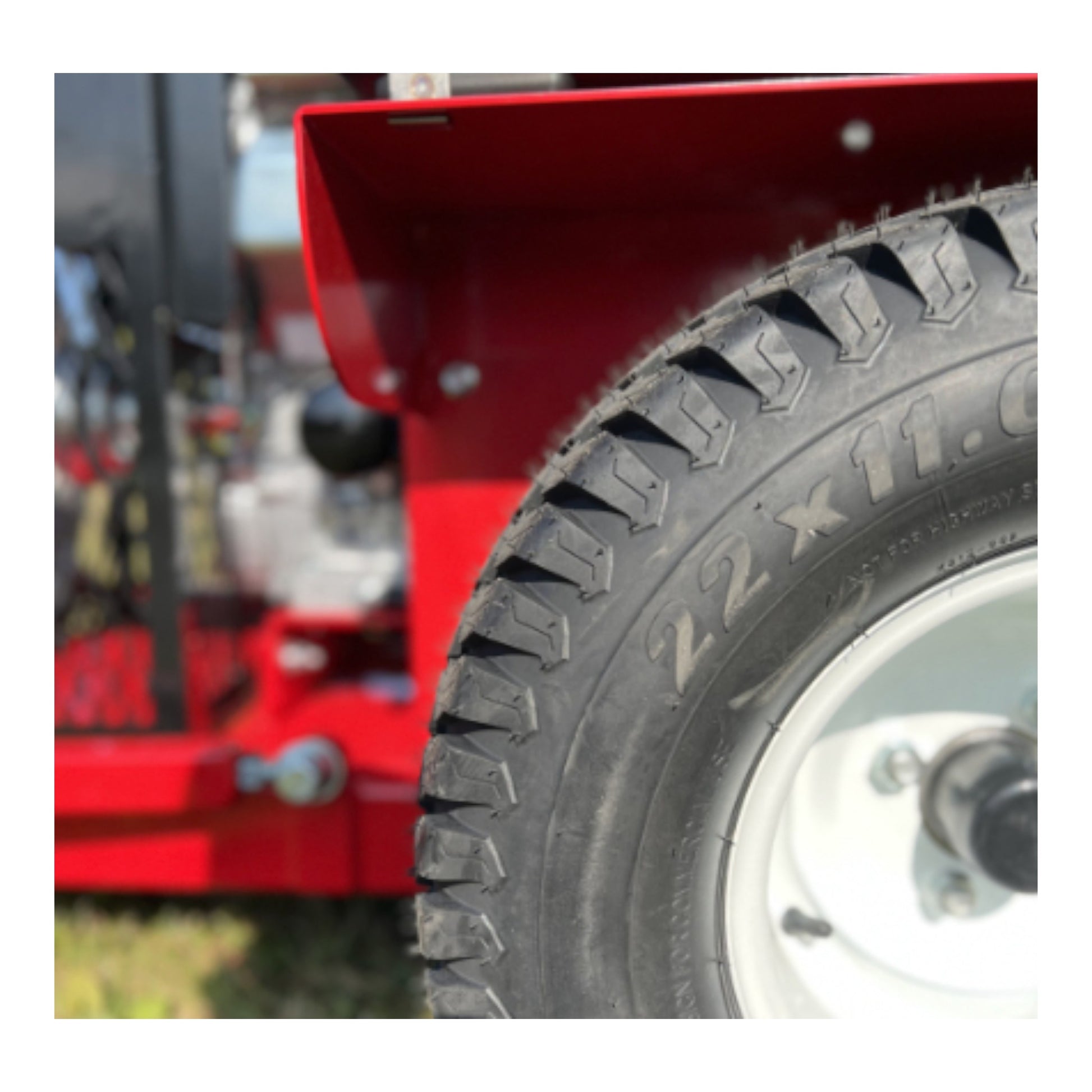 Buffalo Turbine Blitz Stand-On Debris Blower with elevated operator platform, high-velocity turbine, and 360-degree directional airflow nozzle