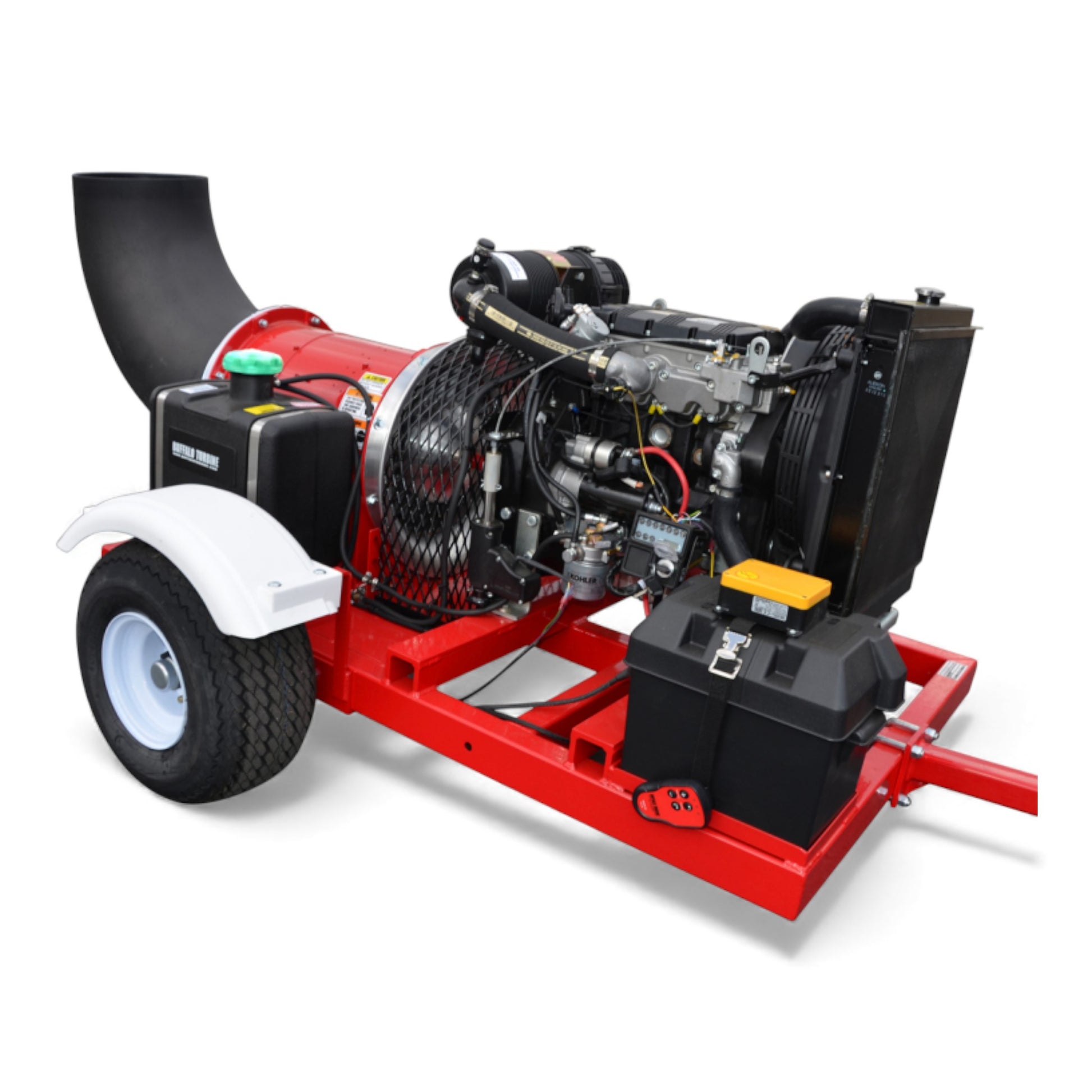 Buffalo Turbine Cyclone BT-D1003 Debris Blower with high-powered diesel engine, heavy-duty turbine, and 360-degree directional airflow nozzle