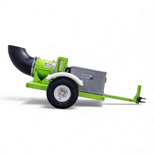 Buffalo Turbine Cyclone EKB Debris Blower with electric-start Kohler engine, high-velocity turbine, and 360-degree airflow nozzle