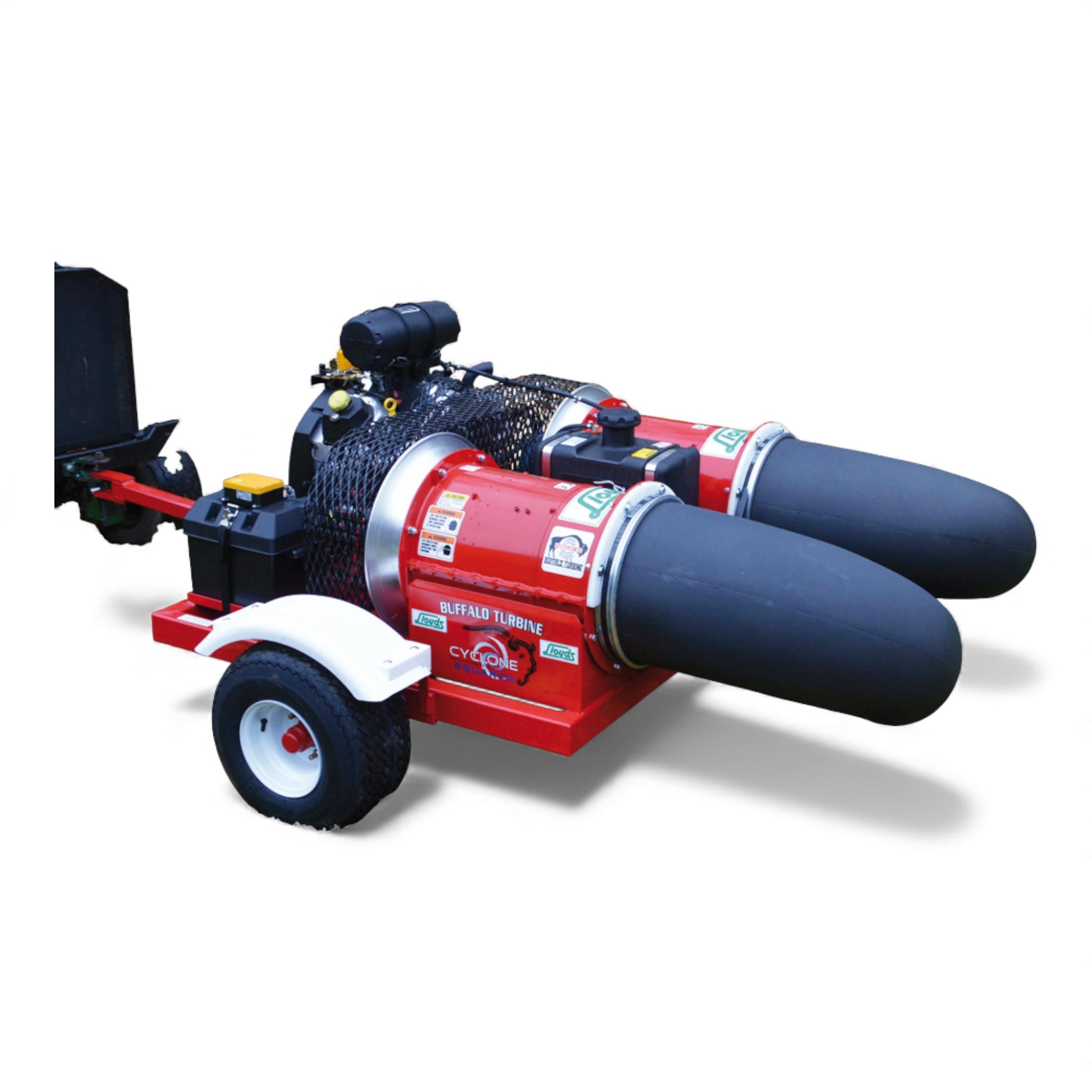 Buffalo Turbine Cyclone Squared EFI BT-CKB4SQ Debris Blower with dual EFI engines, high-velocity twin turbines, and 360-degree airflow nozzles