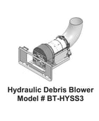 Buffalo Turbine Hydraulic Debris Blower with hydraulic drive system, high-velocity turbine, and 360-degree directional airflow nozzle