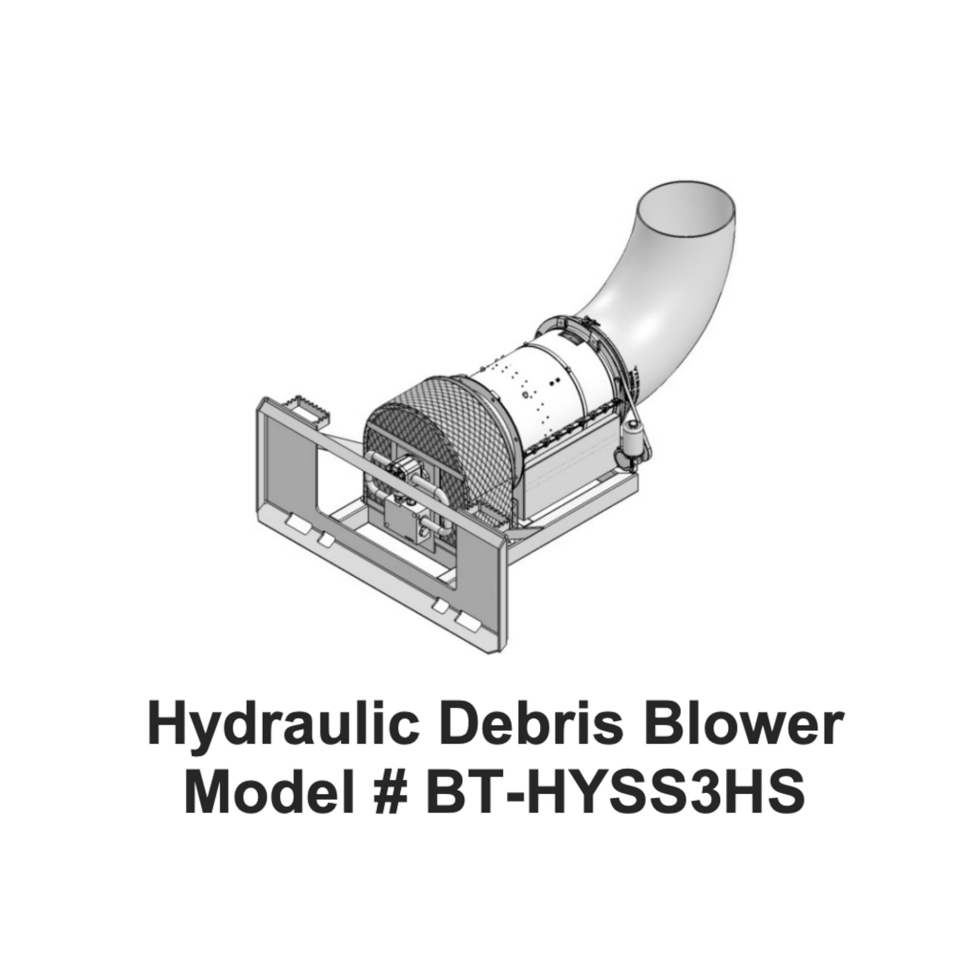 Buffalo Turbine Hydraulic Debris Blower with hydraulic drive system, high-velocity turbine, and 360-degree directional airflow nozzle