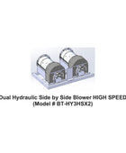 Buffalo Turbine Hydraulic Debris Blower with hydraulic drive system, high-velocity turbine, and 360-degree directional airflow nozzle