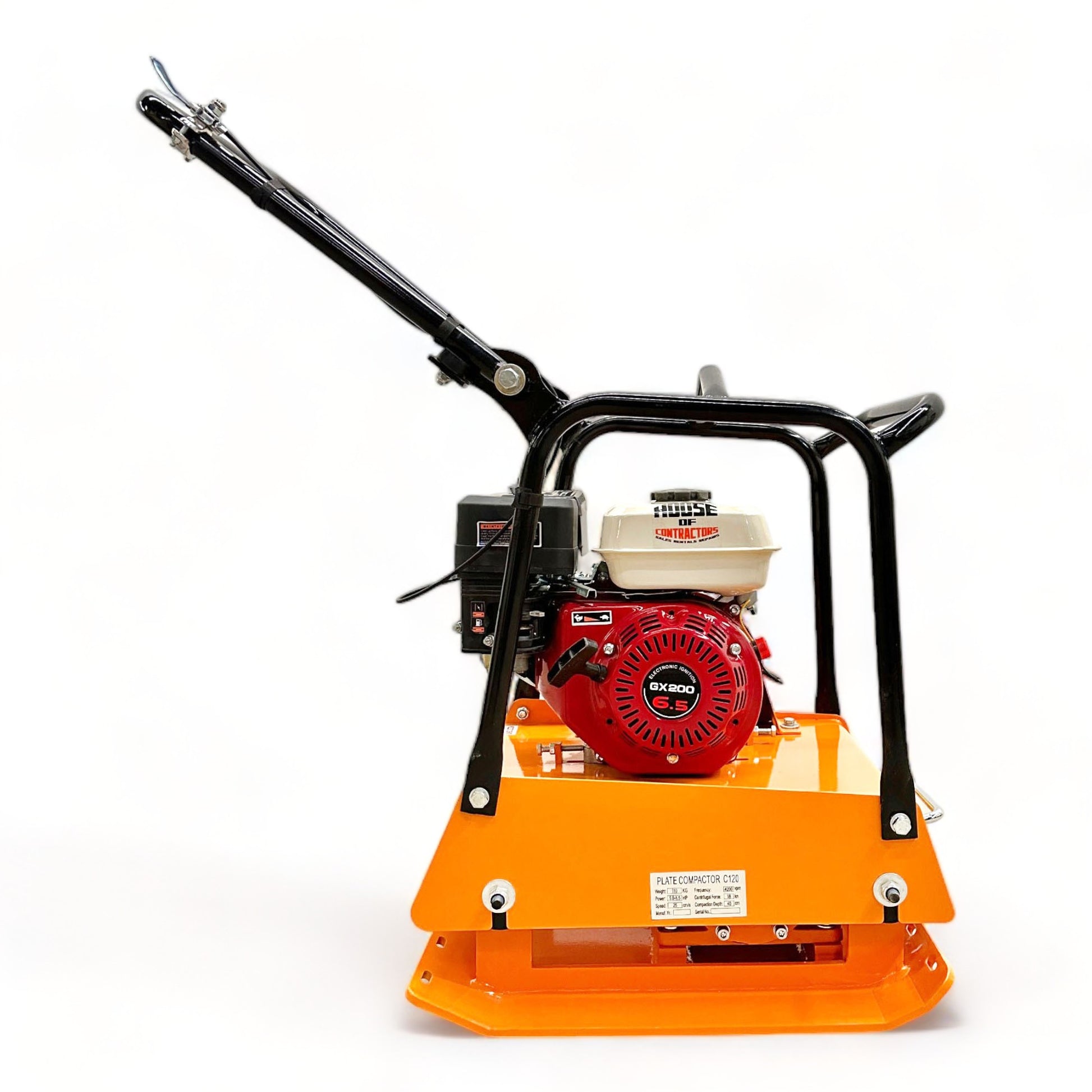 C120 18 Inch Commercial GX200 Plate Compactor + Wheel Kit
