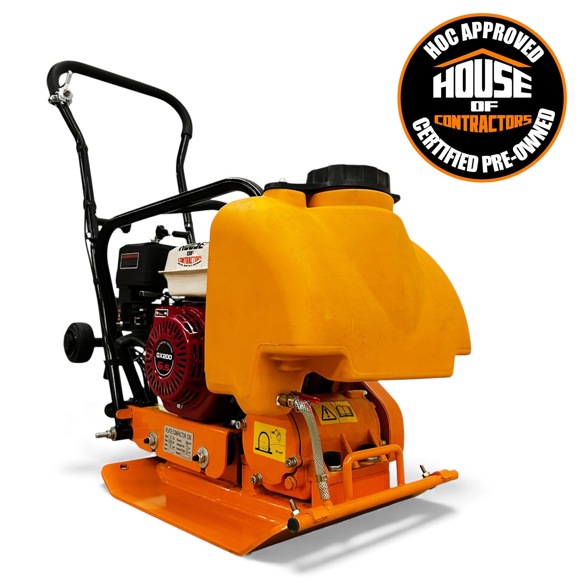HOC C60 14 Inch Commercial Plate Compactor - Honda GX200, Wheel Kit, Water Kit A