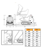 Dumper hidrostático autocargable de orugas de alta volcadura Cormidi C85 HIAC-HIACW, capacidad de carga de 800 kg (1764 lb)