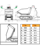 Cormidi C85 RIX 静液压履带式自卸车，负载能力 800 公斤（1764 磅）