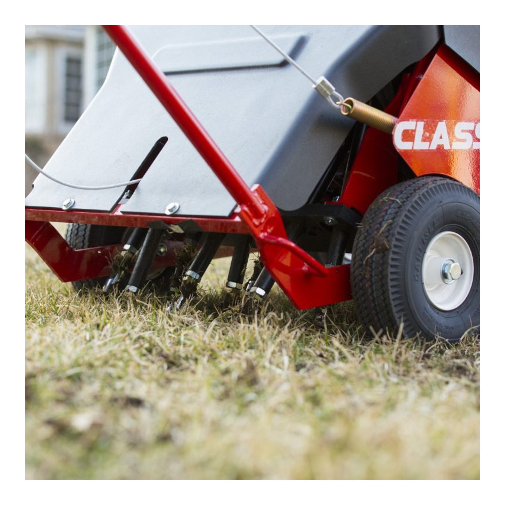 Classen RA-21H 21-inch Honda GX160 reciprocating aerator with heavy-duty tines and commercial-grade drive