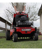 Classen SA-30A 30-inch Kawasaki FS541V PRO stand-aer aerator with heavy-duty tines, stand-on platform, and commercial-grade durability