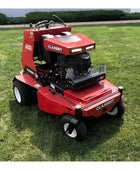 Classen SA-30A 30-inch Kawasaki FS541V PRO stand-aer aerator with heavy-duty tines, stand-on platform, and commercial-grade durability