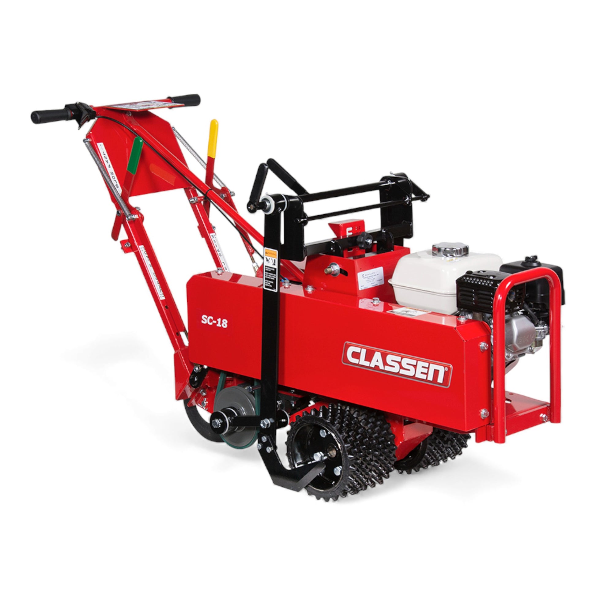 Classen SC18A 18-inch gear-drive sod cutter with heavy-duty cutting blade and durable steel frame