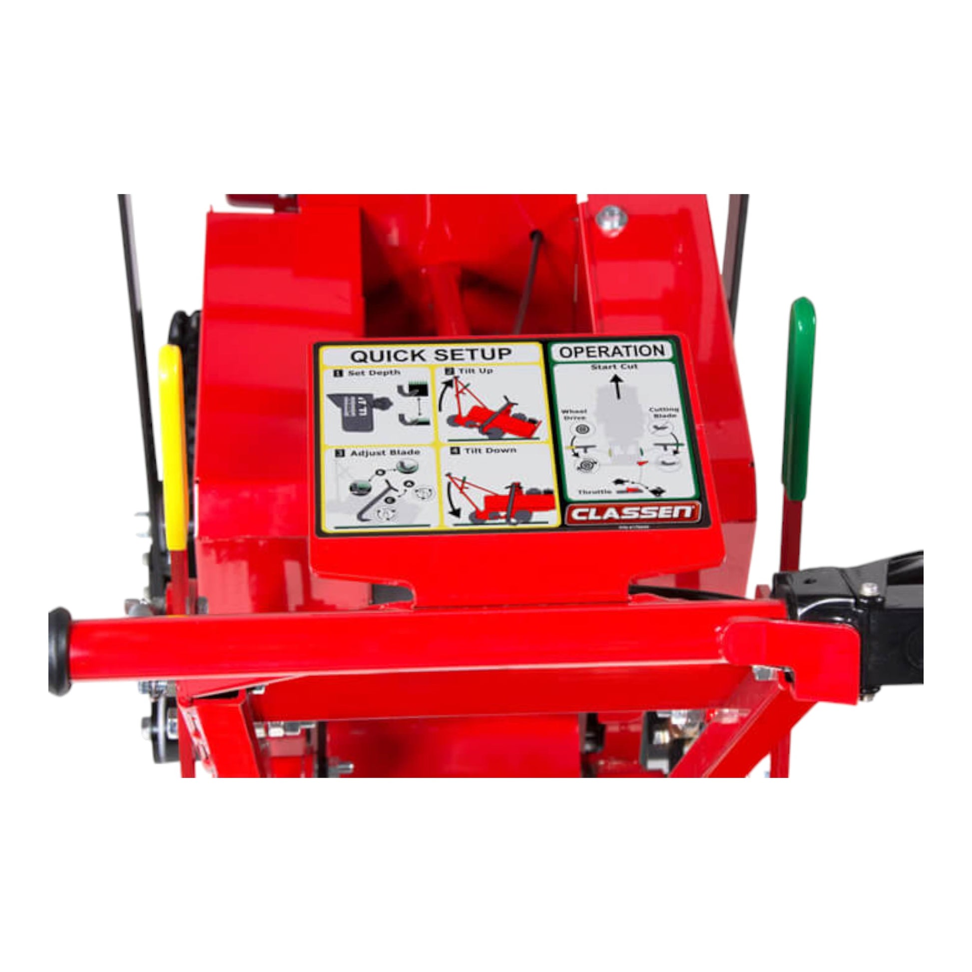 Classen SC18A/8 Honda GX240 gear-drive sod cutter with 18-inch cutting width, heavy-duty gearbox drive, and commercial-grade build