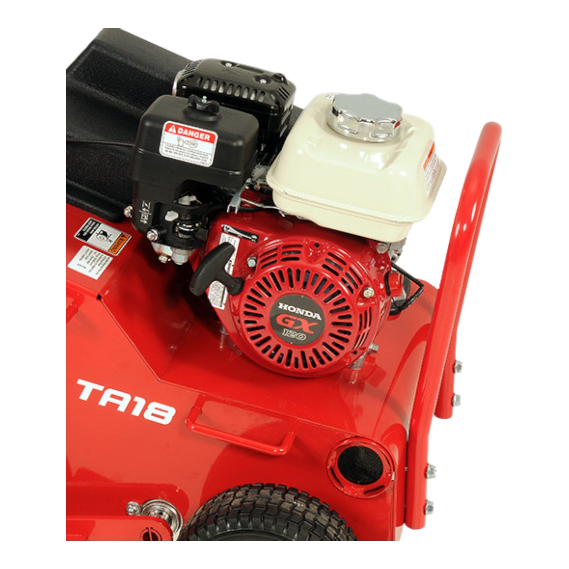Classen TA18AH 18-inch Honda GX120 PRO steerable compact aerator with heavy-duty tines and compact steering design