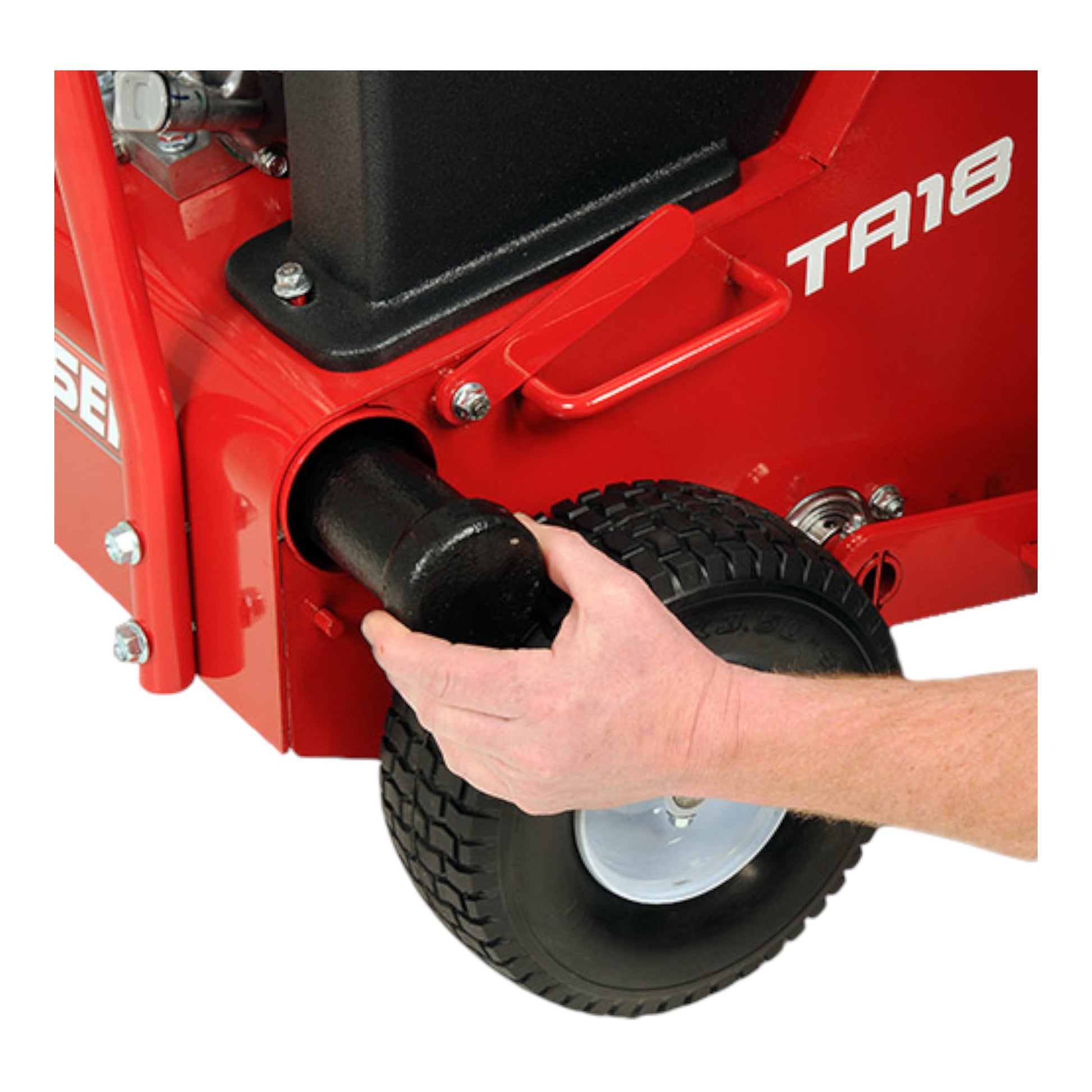 Classen TA18AH 18-inch Honda GX120 PRO steerable compact aerator with heavy-duty tines and compact steering design