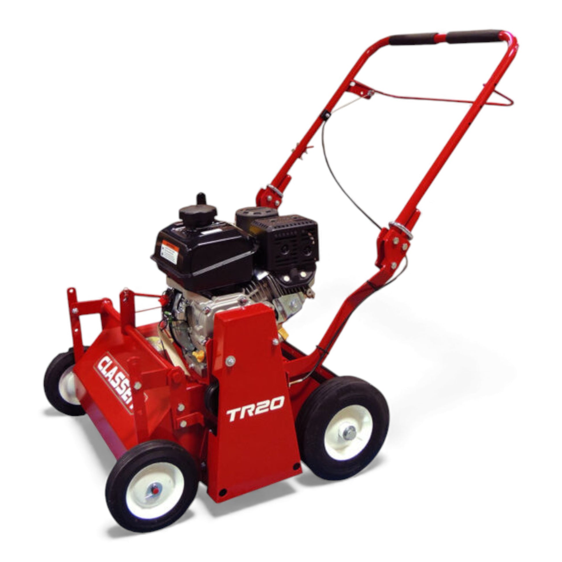 Classen TR-20 walk-behind turf rake with rugged steel tine system and commercial duty build