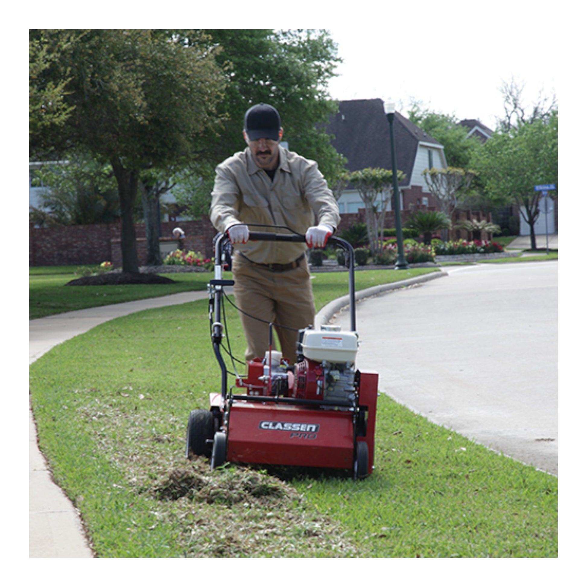 Classen TRS-20H 20-inch PRO hydro-drive turf rake with heavy-duty tine system and durable hydrostatic drive