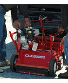 Classen TS-20 20-inch Honda GX160 walk-behind turf seeder with durable seed hopper and precision seed distribution