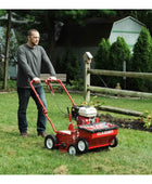 Classen TS-20 20-inch Honda GX160 walk-behind turf seeder with durable seed hopper and precision seed distribution