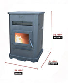 Cleveland Iron Works PS130W-CIW Large Pellet Stove - 130lb. Hopper