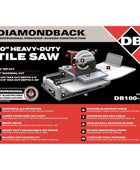 DBS10 - 10 In. 2.4 HP Heavy Duty Wet Tile Saw