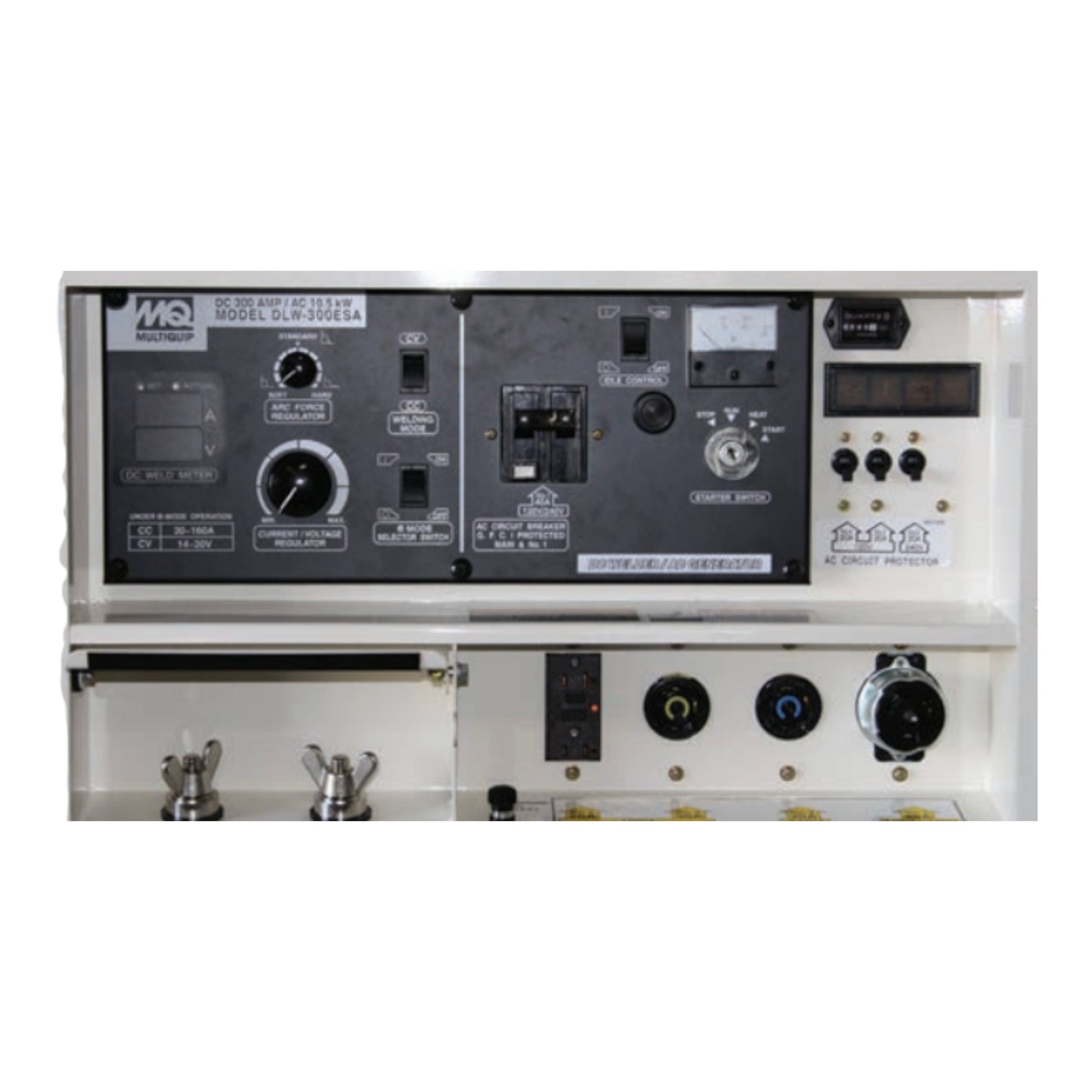 Multiquip DLW300ESA1 300-amp welder and 10.5 kW/120-240 V generator with Kubota diesel engine
