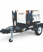 Multiquip DLW330X2 Welder/Generator: A heavy-duty 340-amp welding machine with a 10.5 kW 120/240 V generator output, Tier 4 Kubota diesel engine, and dual-operator capability