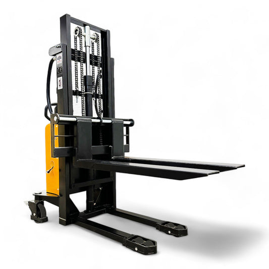 EMS1520 - Semi Electric Thin Leg Stacker 1500 kg (3307 lbs) + 78'' Capacity - CSA and UL Certified