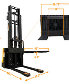 ESC10M33T - Gerbeur électrique à pattes fines 1000 kg (2204 lbs) + capacité 130''