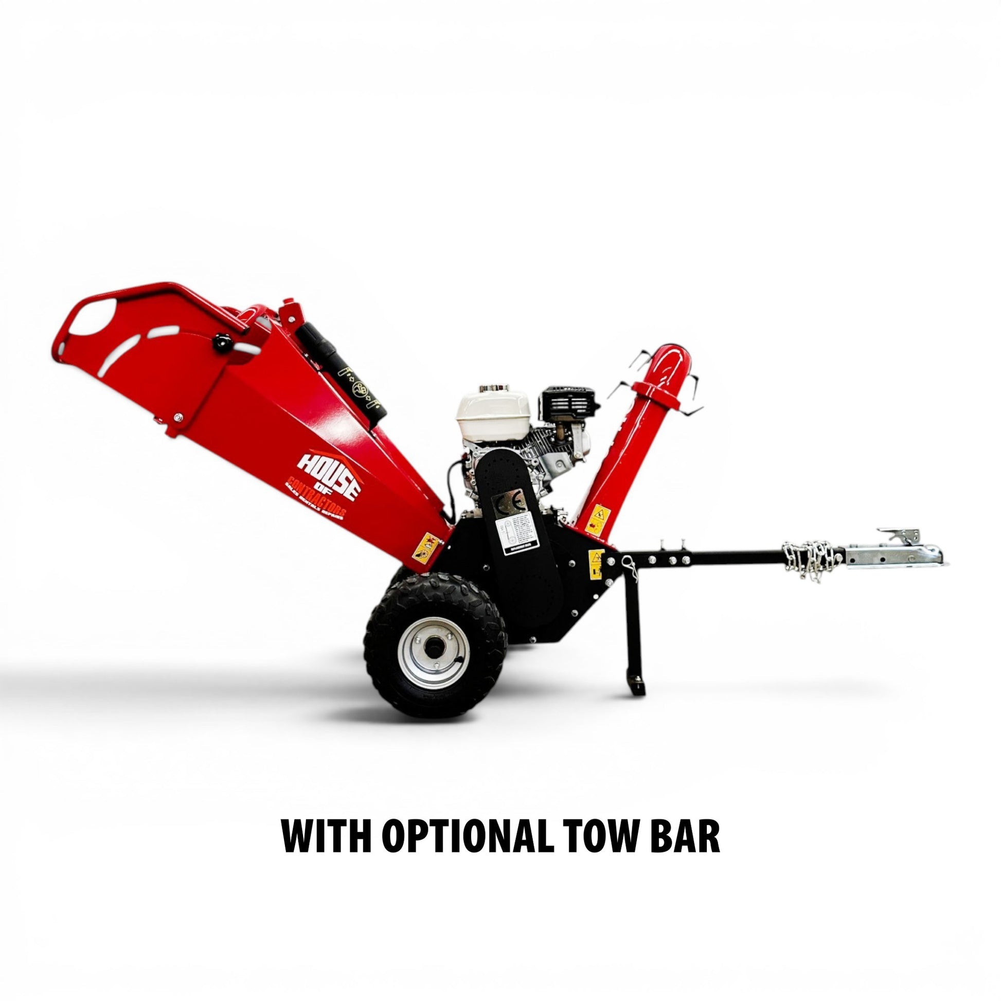 HOC GS650PRO Honda GX200 6.5 HP 4 Inch Commercial Towable Wood Chipper | AISI 4140 Steel Drum | Assembled In North America H