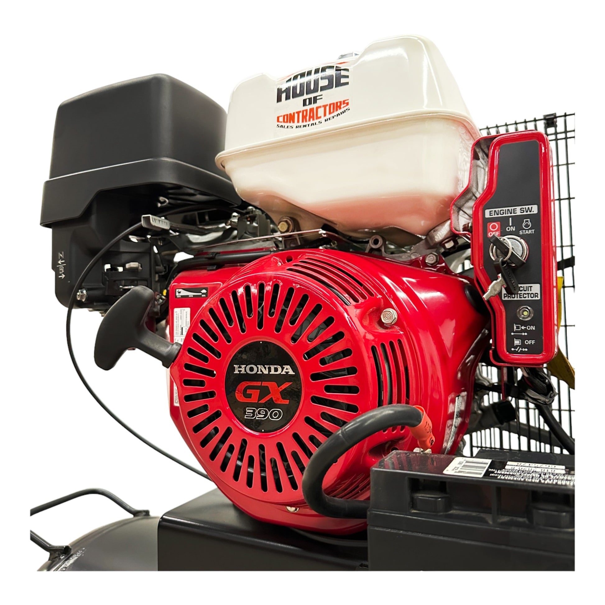 HOC60GAC Industrial 60 Gallon Truck Mounted Air Compressor, Honda GX390 13 HP Engine, Horizontal Tank, 175 PSI Max Pressure