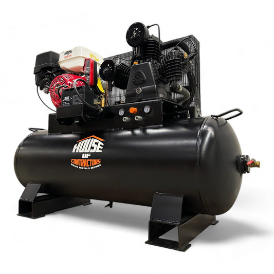 HOC60GAC Industrial 60 Gallon Truck Mounted Air Compressor, Honda GX390 13 HP Engine, Horizontal Tank, 175 PSI Max Pressure