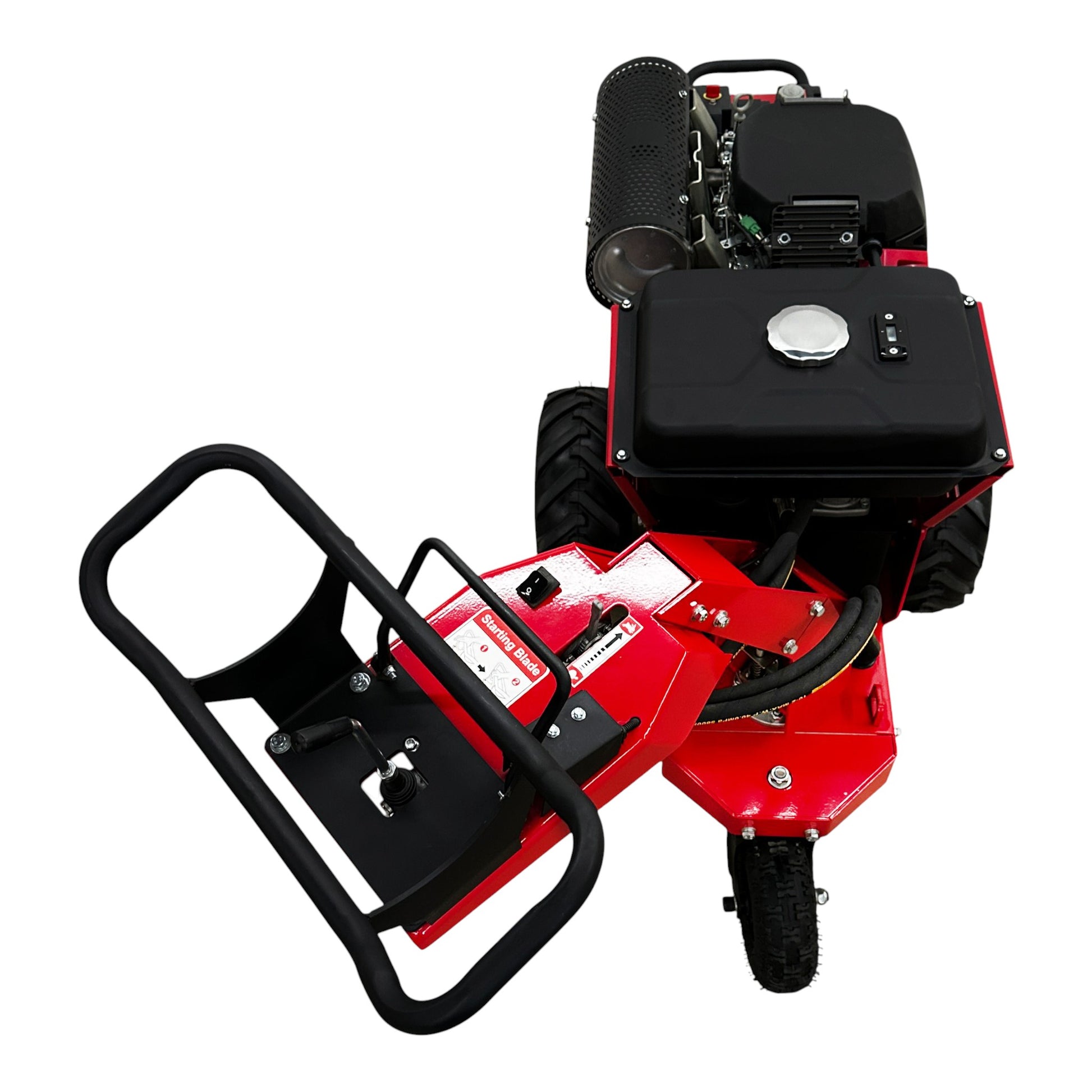 HOC911 Self Propelled Swivel Head Stump Grinder with Honda GX690 22.1 HP Electric Start engine, 18-inch above-ground grinding depth, and 12 Tungsten Carbide Teeth – House of Contractors Inc.