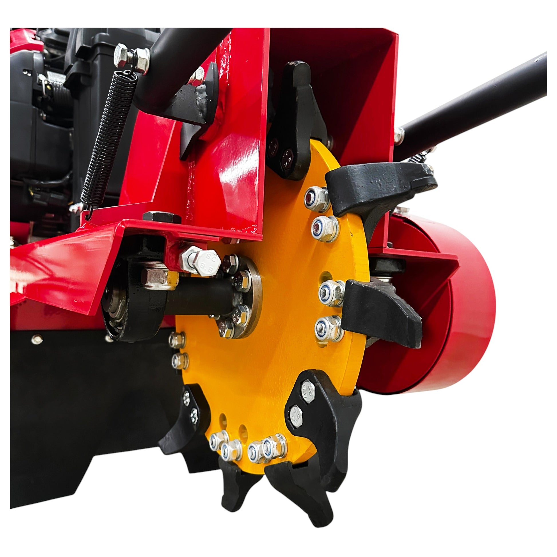 HOC911 Self Propelled Swivel Head Stump Grinder with Honda GX690 22.1 HP Electric Start engine, 18-inch above-ground grinding depth, and 12 Tungsten Carbide Teeth – House of Contractors Inc.