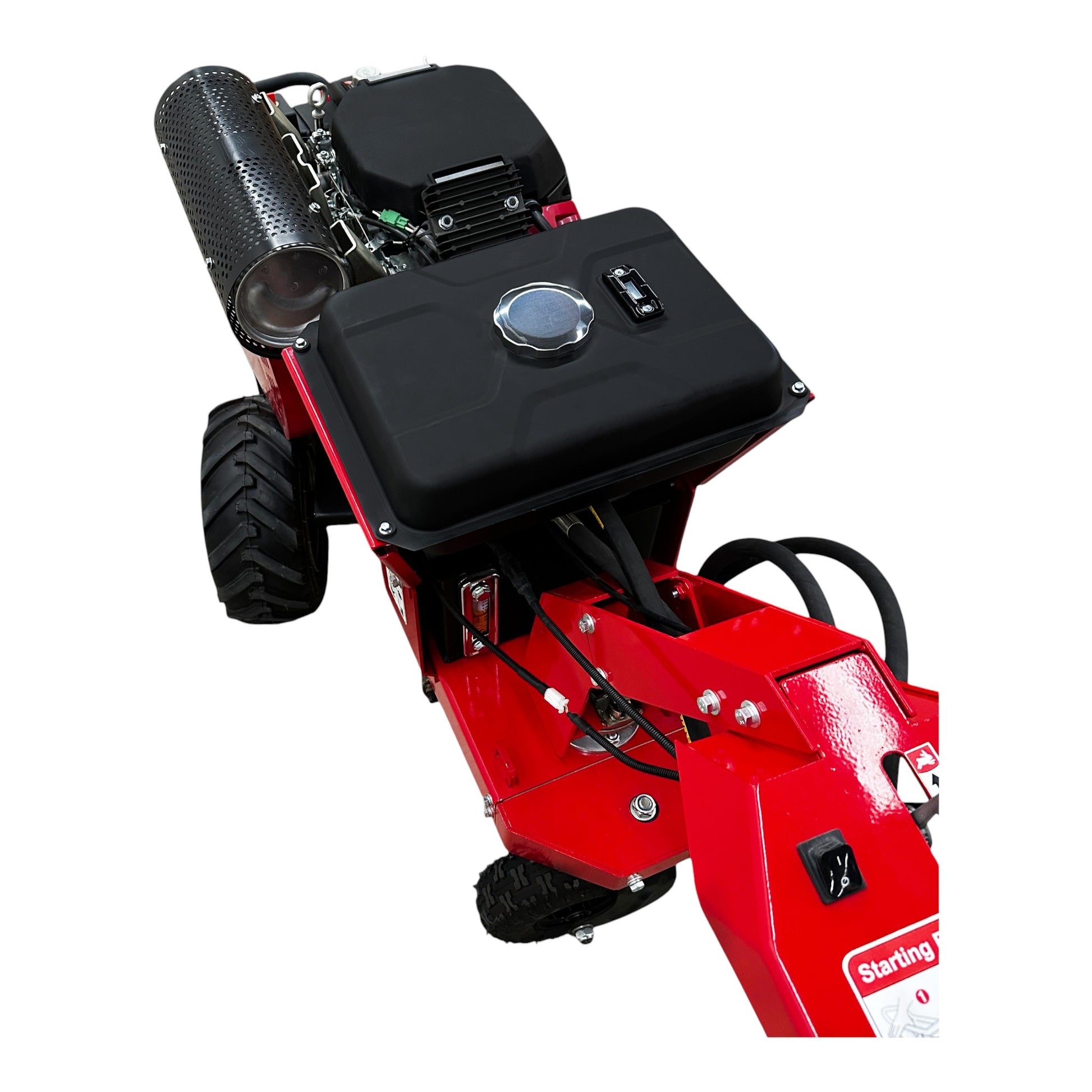 HOC911 Self Propelled Swivel Head Stump Grinder with Honda GX690 22.1 HP Electric Start engine, 18-inch above-ground grinding depth, and 12 Tungsten Carbide Teeth – House of Contractors Inc.