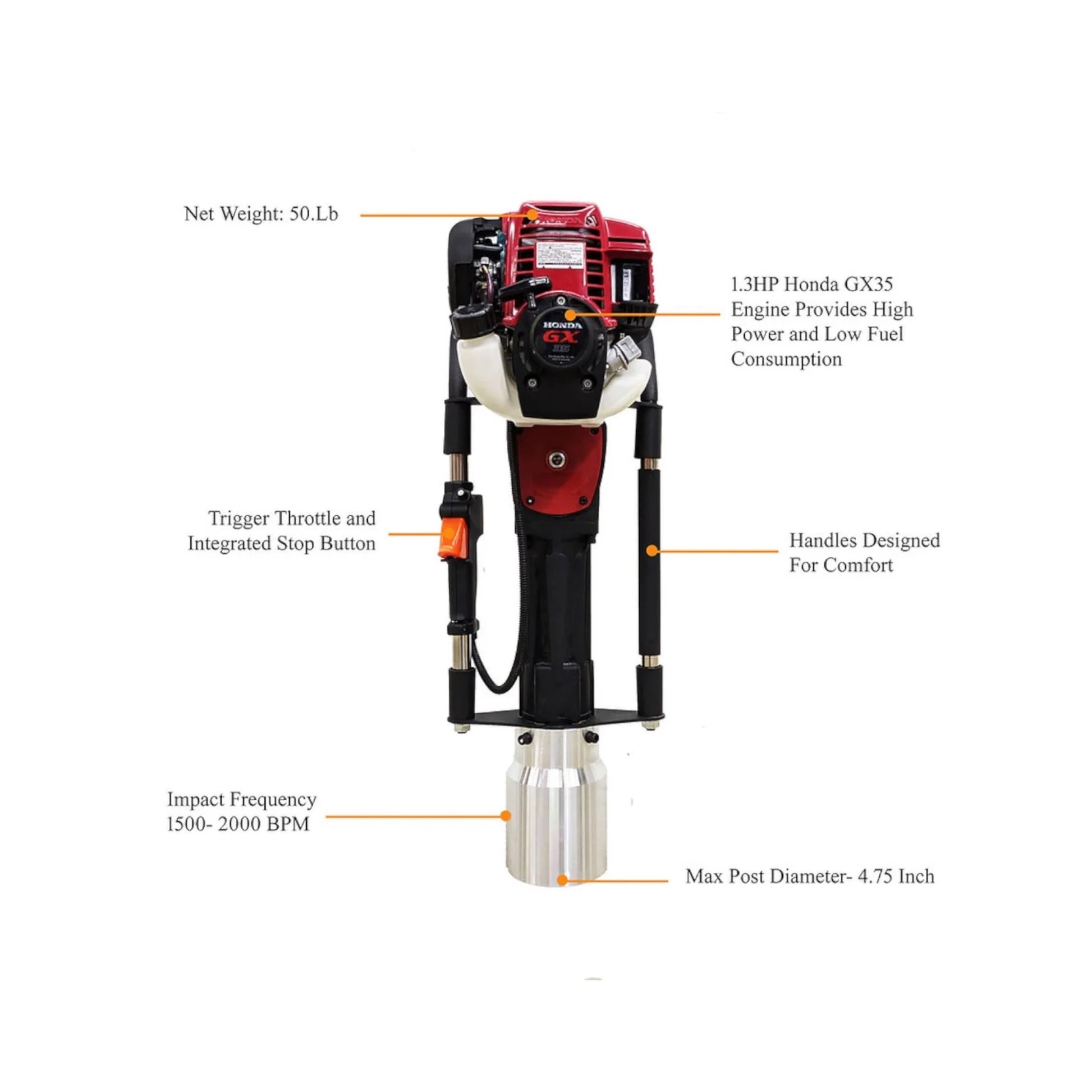 Tourne-trou de poteau Honda DPD120