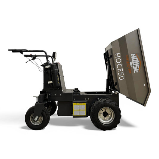 HOCE50PRO Electric Dumper Buggy - Hydraulic Tipping, 500 Kg (1102 Lb) Load Capacity, 120V B