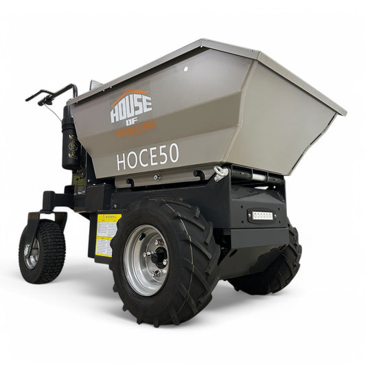 HOCE50PRO Electric Dumper Buggy - Hydraulic Tipping, 500 Kg (1102 Lb) Load Capacity, 120V A