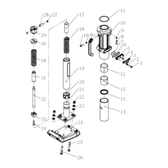 HOC RM32 Tamping Rammer Foot Assembly Parts