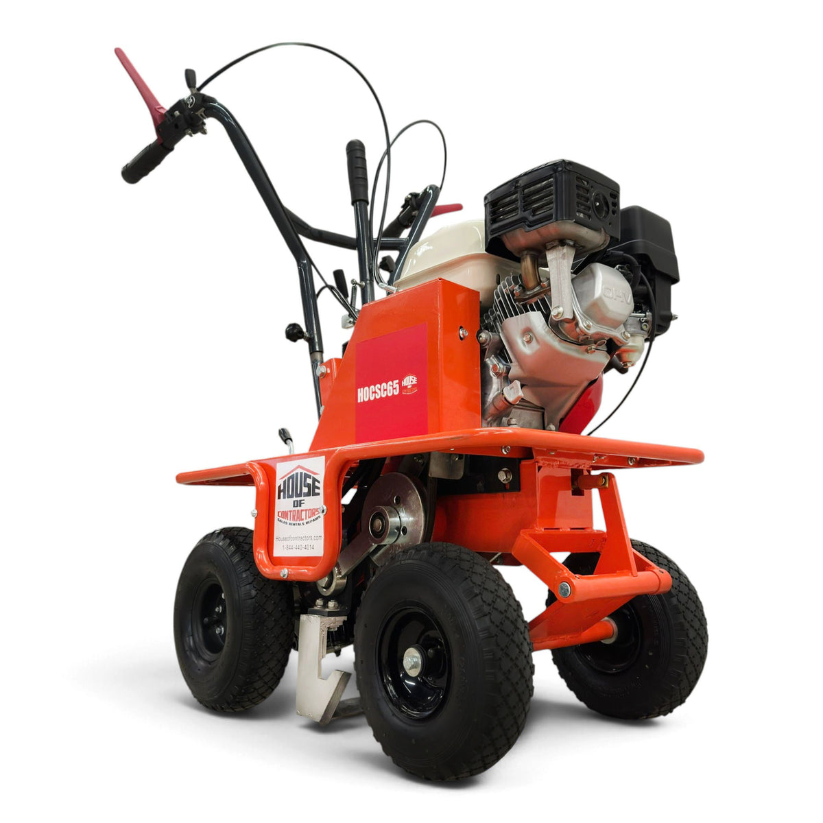 HOC HOCSC65 12 Inch Gasoline Sod Cutter | Honda GX200 6.5 HP | Recoil Start | 6-Position Cutting Depth | Self-Propelled Walk-Behind Sod Cutter