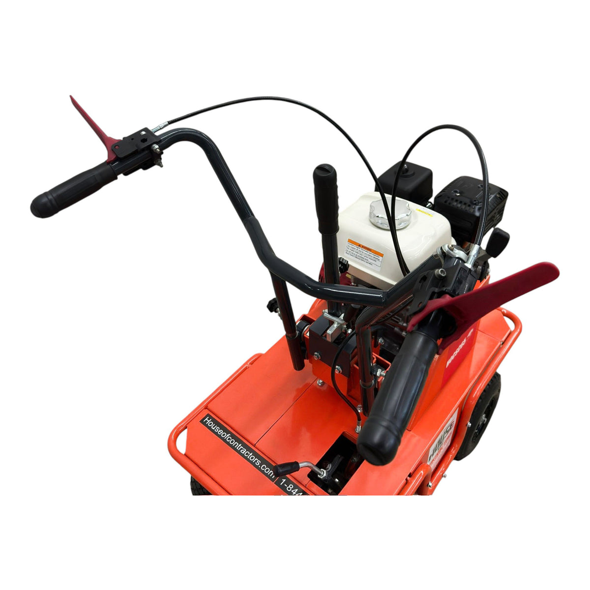 HOC HOCSC65 12 Inch Gasoline Sod Cutter | Honda GX200 6.5 HP | Recoil Start | 6-Position Cutting Depth | Self-Propelled Walk-Behind Sod Cutter