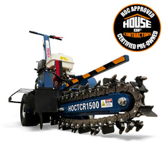 HOCTCR1500 Honda GX390 Trencher - 25 Inch Digging Depth, 27 Tungsten Carbide Teeth, Rotational Depth Adjustment, TUV Certified