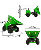 HOCXNEV66 4X4 双向电动自卸车，载重量 300 公斤（661 磅），120V