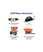 Cortadora de giro cero Husqvarna Z248FDTC de 23 HP y Kawasaki FR691V 48