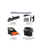 Husqvarna MZ48 Tite à virage zéro 23 HP KAWASAKI 48 '' Cut Clean Cut ZT3100 (siège M-ZT)