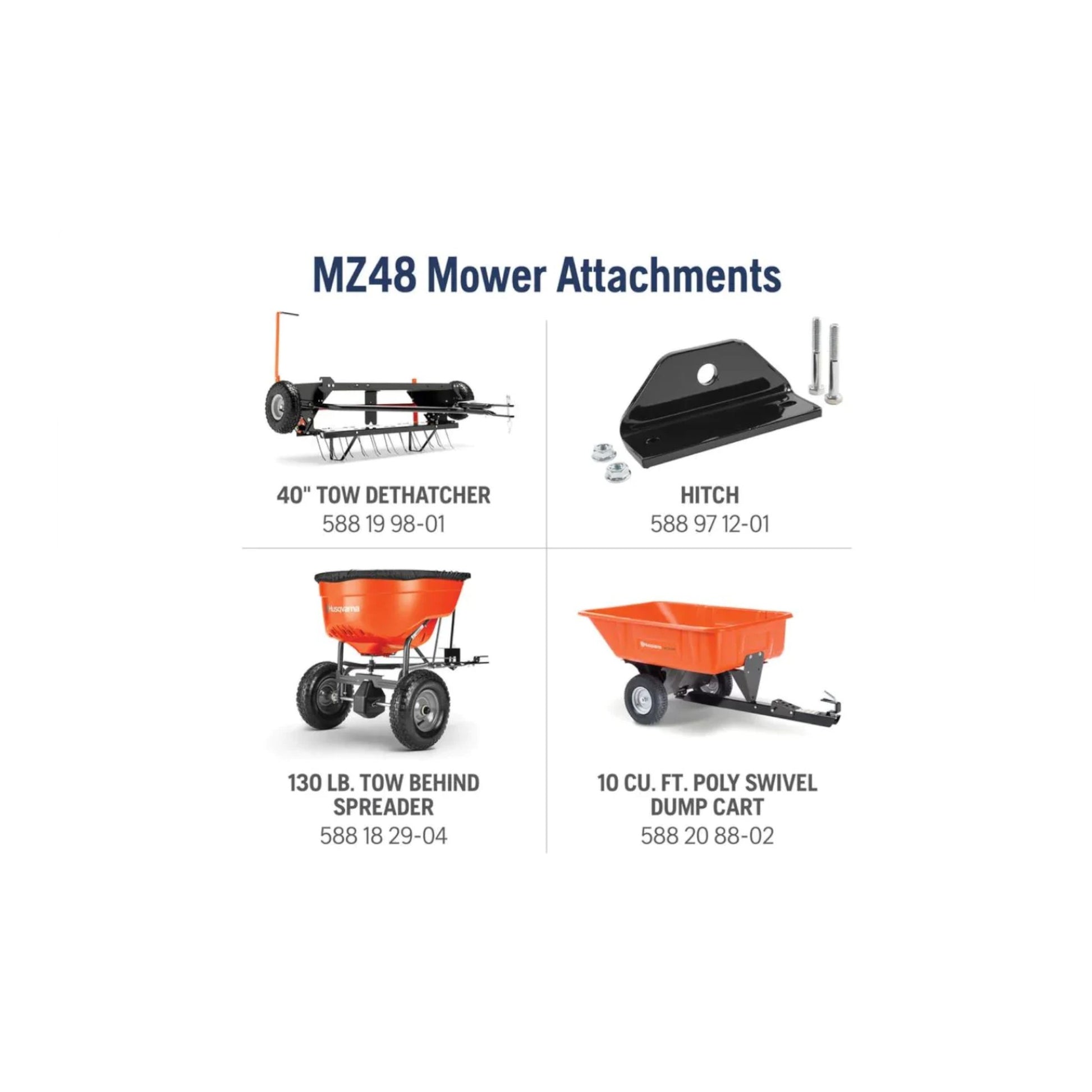 Husqvarna MZ48 Zero-Turn Mower 23 HP Kawasaki 48'' Clear Cut ZT3100 (M-ZT Seat)